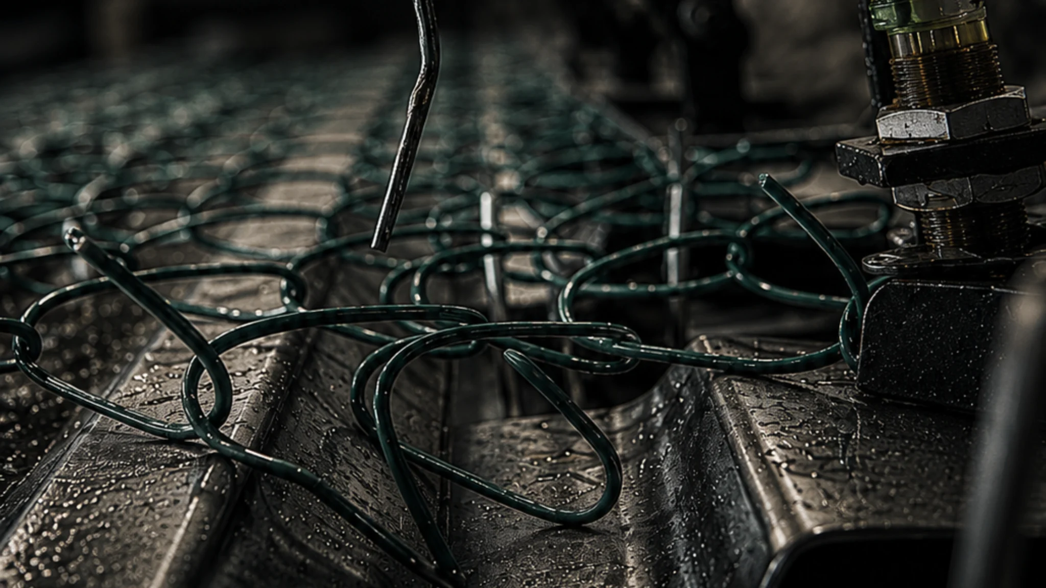 Detail of wire mesh manufacture