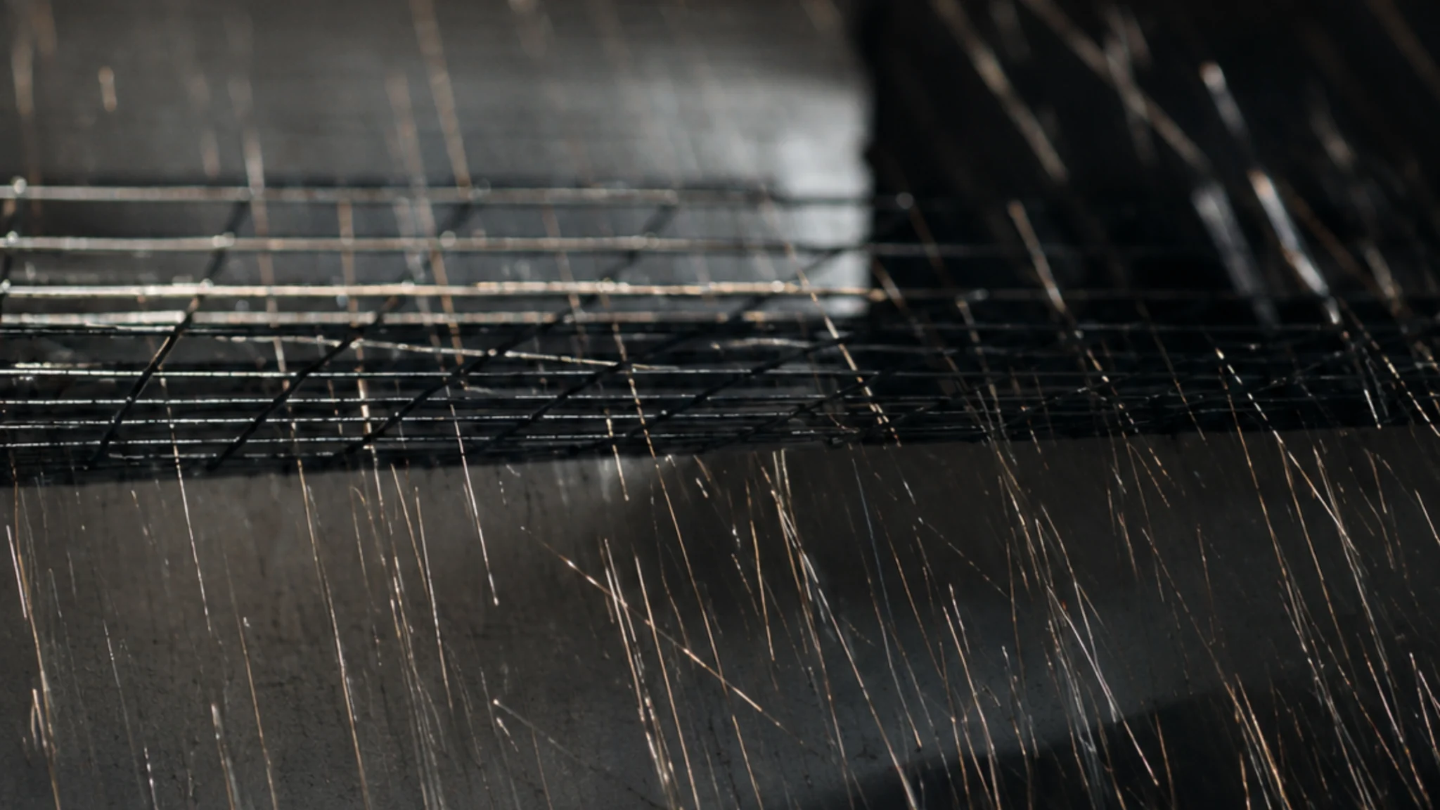 Wire mesh during production
